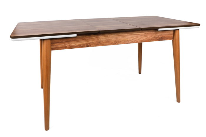 Hanah Home Sigma - 993 Mesa de comedor extensible Nogal y blanco Hanah Home Sigma - 993 Mesa de comedor extensible Nogal y blanco
